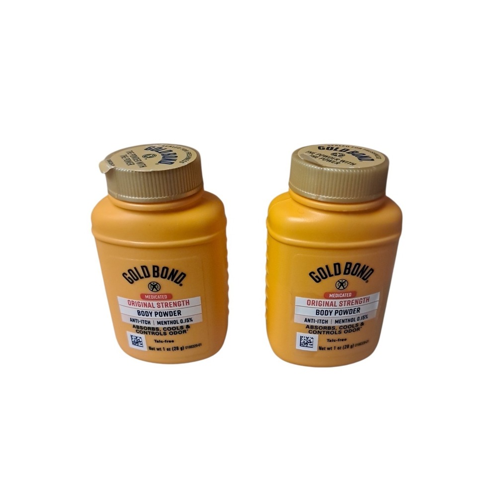 Gold Bond Medicated Powder, Original Strength, Talc-Free, 1oz Travel Size 2 PACK